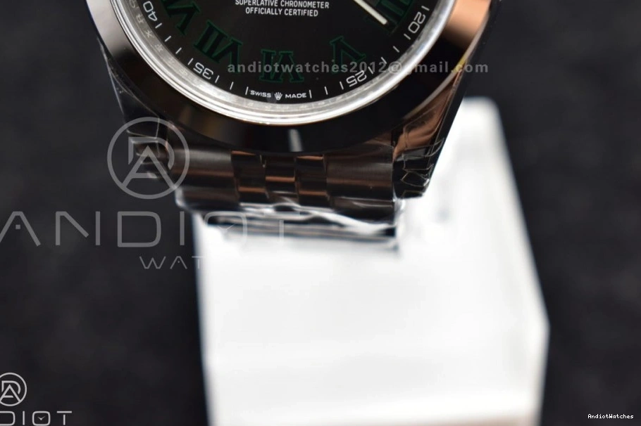 642 VS Roman Green SS Gray on 126334 VSF FashionForward Best 41 Jubilee Edition 904L Bracelet DateJust Steel Dial 1:1 0402